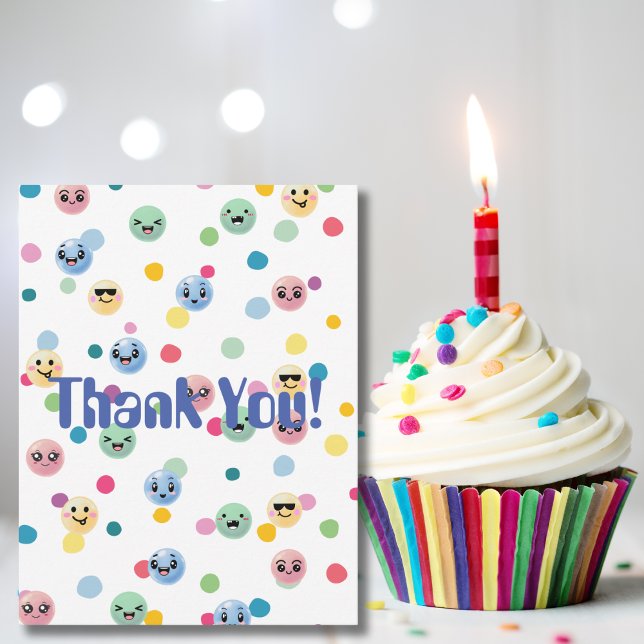 Funny Cute Gumball Machine,Custom Kids Thank You Card (Creator Uploaded)