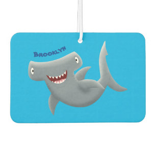 Funny cute Hammerhead shark cartoon Air Freshener