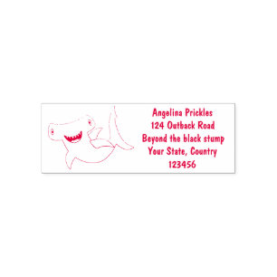 Funny cute Hammerhead shark cartoon Self-inking Stamp