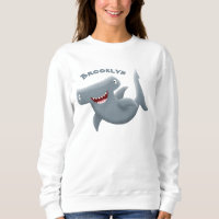 Funny cute Hammerhead shark cartoon