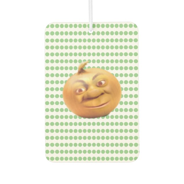 Funny Cute Happy Brown Onion Air Freshener (Front)