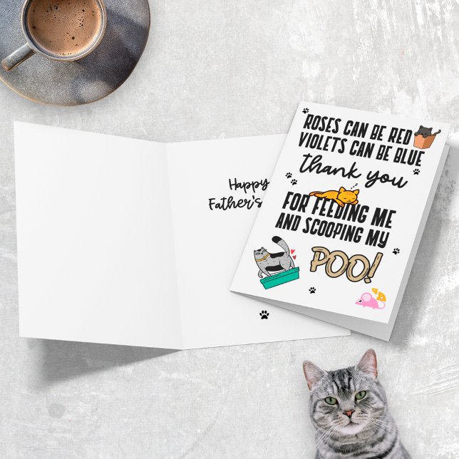 Funny Cute Happy Father's Day From Cat Card (Creator Uploaded)