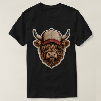 Funny Cute Highland Cow Farm Art For Men Women Kid T-Shirt