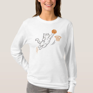 Funny Cute Hoops Cat T-Shirt