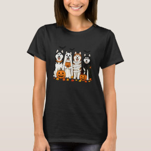 Funny Cute Husky Dogs Halloween Costumes Trick Or T-Shirt
