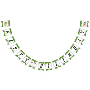 Funny & Cute Jungle Animals at Party Wild One Bunting Flags