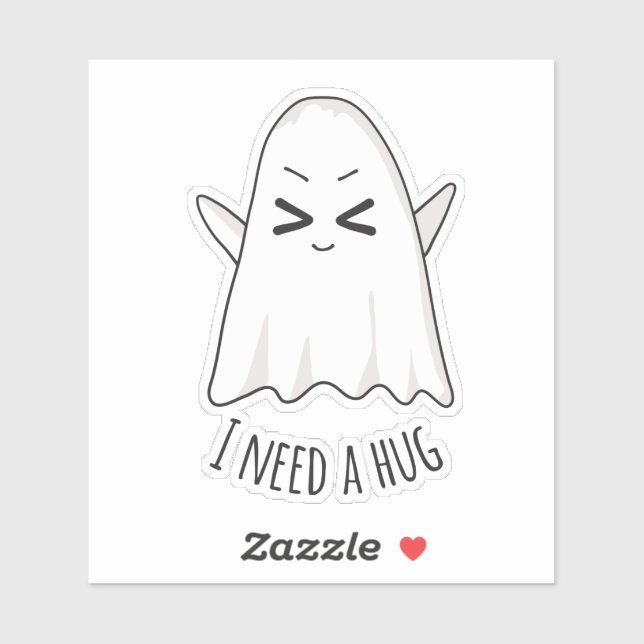 Funny Cute Kawaii Halloween Ghost Custom Cut (Sheet)