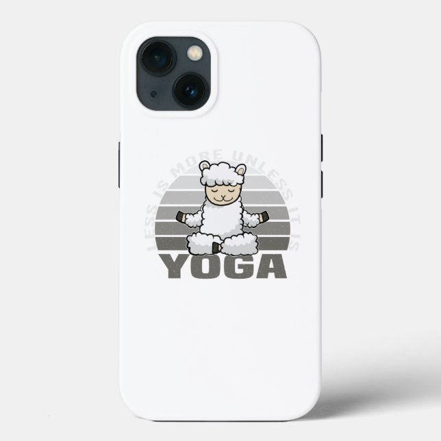 Funny cute llama doing yoga. funny yoga poses Case-Mate iPhone case (Back)