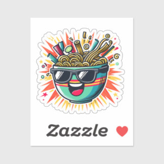 Funny Cute Noodle Cartoon Ramen Bowl