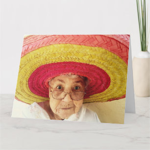 FUNNY CUTE OLD LADY BIRTHDAY CARD FOR HER
