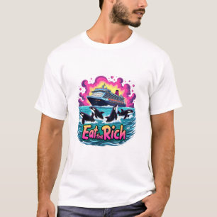 Funny Cute Orca Whale Eat The Rich T-Shirt