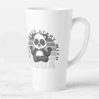 Funny cute panda doing yoga. funny yoga poses