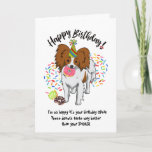 Funny Cute Papillion Pet Dog  Birthday Card Doughn<br><div class="desc">Funny Cute Papillion Dog Birthday Card Doughnuts. .Time to eat the doughnuts! This funny birthdaycard feature your favourite Cute Papillion Dog all decked out in his party hat, munching on your stash of birthday doughnuts. Sprinkles flying everywhere, and your pup already has a doughnut in his mouth and two saved...</div>