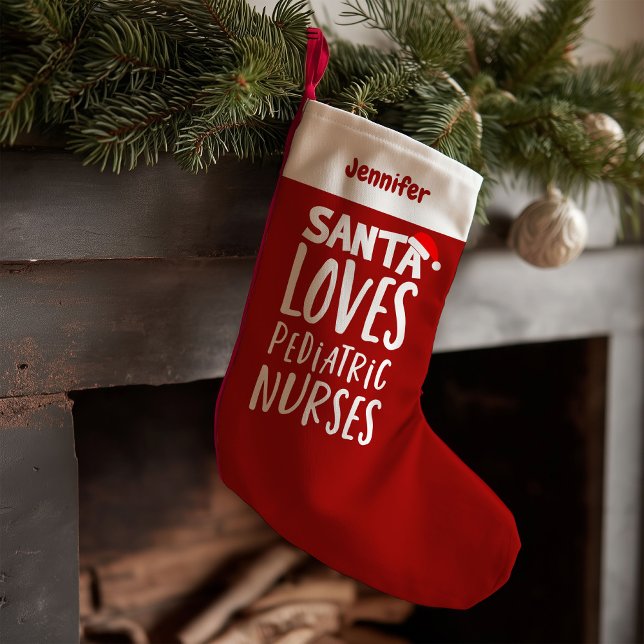 Funny Cute Pediatric Nurse Christmas Small Christmas Stocking (Creator Uploaded)