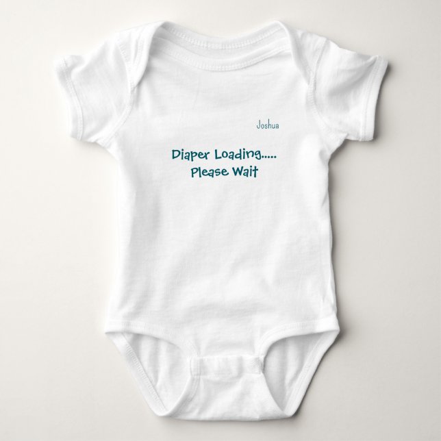Funny Cute Personalized Custom Name Baby Bodysuit  (Front)