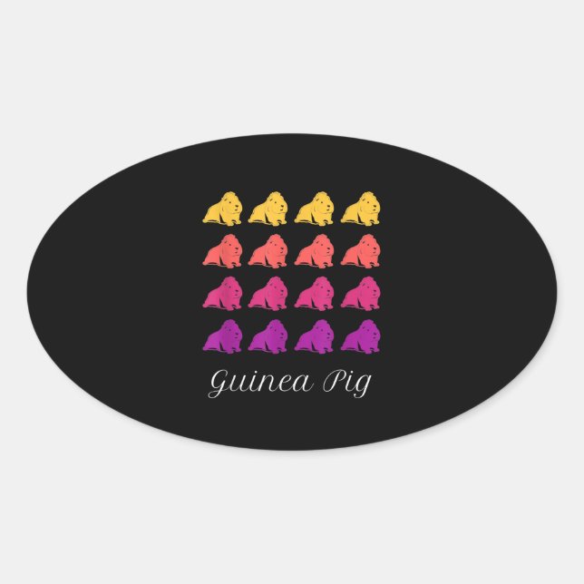 Funny Cute Pet Owner Hamster Oval Sticker (Front)