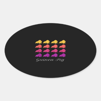Funny Cute Pet Owner Hamster Oval Sticker