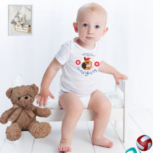 Funny Cute Photo Newborn New dad First Fathers Day Baby Bodysuit