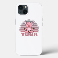 Funny cute pig doing yoga. funny yoga poses