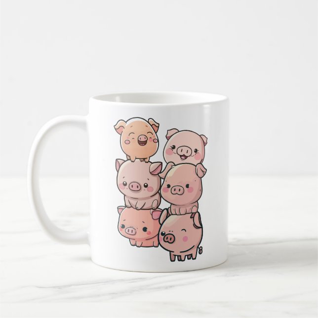  funny cute pigs Mug (Left)
