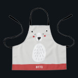 Funny cute polar bear personalized children's apron<br><div class="desc">Funny cute polar bear personalized children's</div>