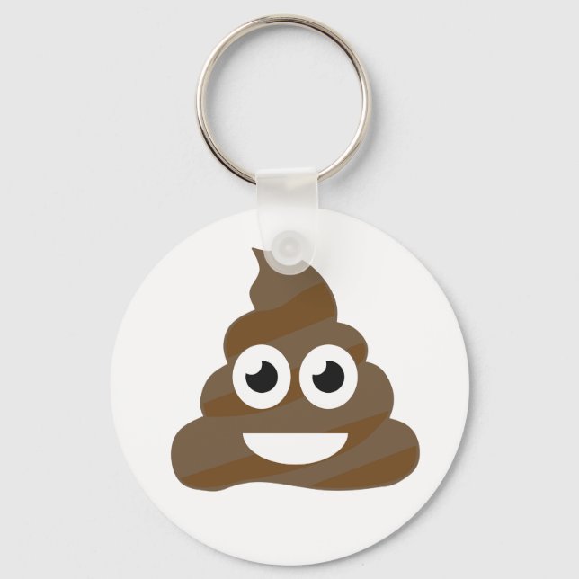 Funny Cute Poop Emoji Keychain (Front)