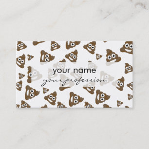 Funny Cute Poop Emoji Pattern Business Card