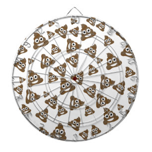 Funny Cute Poop Emoji Pattern Dartboard