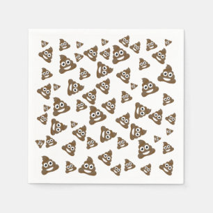 Funny Cute Poop Emoji Pattern Napkin