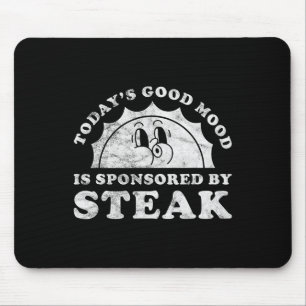 Funny Cute Retro Vintage Steak Or Meat Bbq Barbecu Mouse Pad