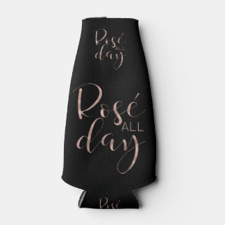 Funny Cute Rose All Day Wine Lover Gift Bottle Cooler