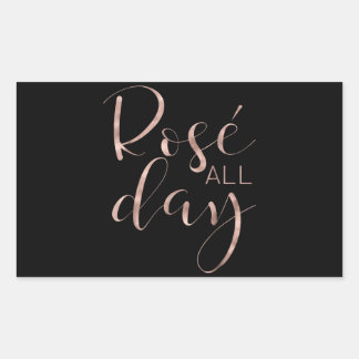 Funny Cute Rose All Day Wine Lover Gift Sticker