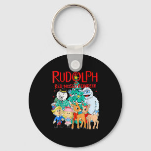 Funny Cute Rudolph The Red Nosed Reindeer Christma Keychain