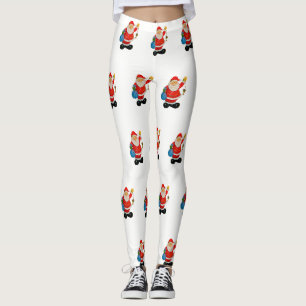 Funny Cute Santa Claus Father Christmas Leggings