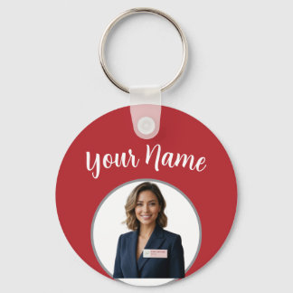 Funny Cute Santa & Typography Keychain