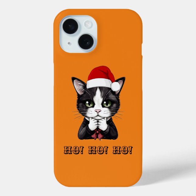 Funny Cute Sarcastic Christmas Cat Case-Mate iPhone Case (Back)