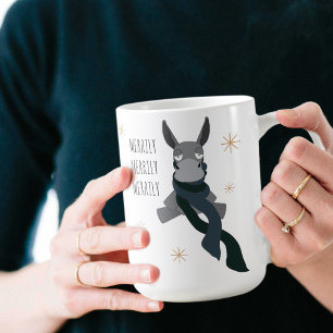 Funny Cute Sarcastically Merry Winter Donkey Coffee Mug