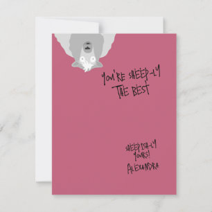 Funny Cute Sheeply The Best Sheep Pun Card