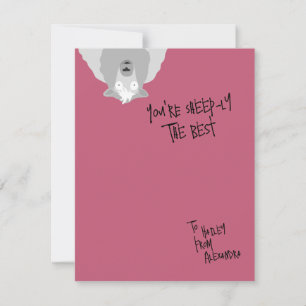 Funny Cute Sheeply The Best Sheep Pun Customizable Card