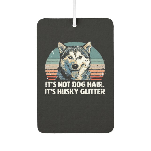Funny & Cute Siberian Husky Dog Glitter Classic T- Air Freshener (Front)