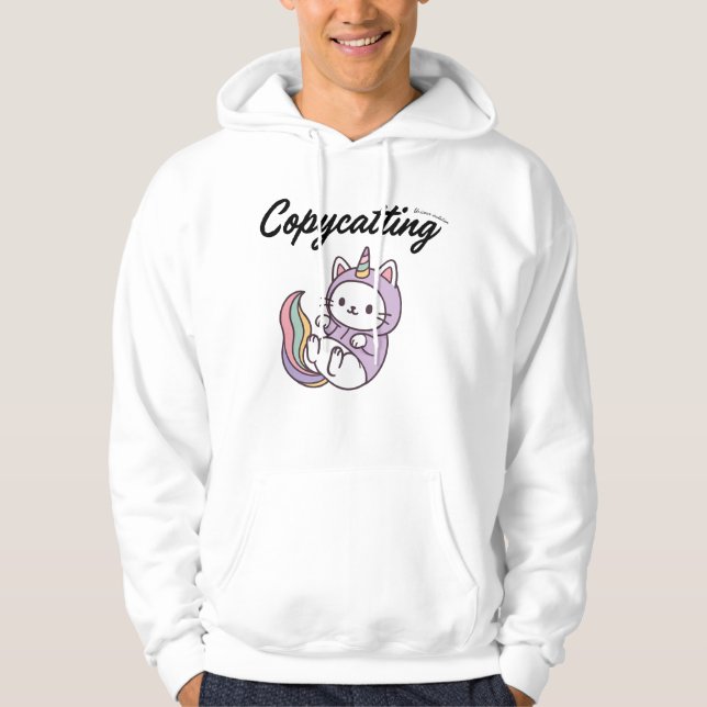 Funny Cute simple design for cat lover Hoodie (Front)