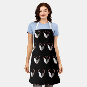 Funny Cute Small Rodent Pet Happy Heart Love Rat L Apron