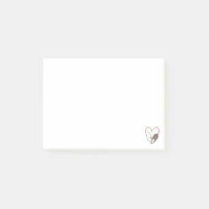 Funny Cute Small Rodent Pet Happy Heart Love Rat L Post-it Notes
