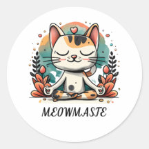 Funny Cute Spiritual Cat Meditating "MEOWMASTE"
