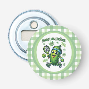 Funny Cute Sweet as Pickles Pickleball Bottle Opener