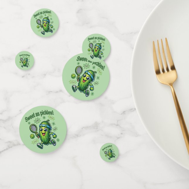 Funny Cute Sweet as Pickles Pickleball Confetti (Group)