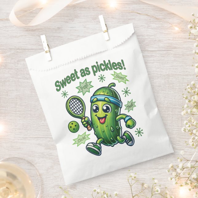 Funny Cute Sweet as Pickles Pickleball Favour Bag (Clipped)