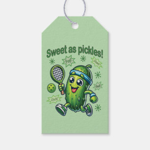 Funny Cute Sweet as Pickles Pickleball Gift Tags