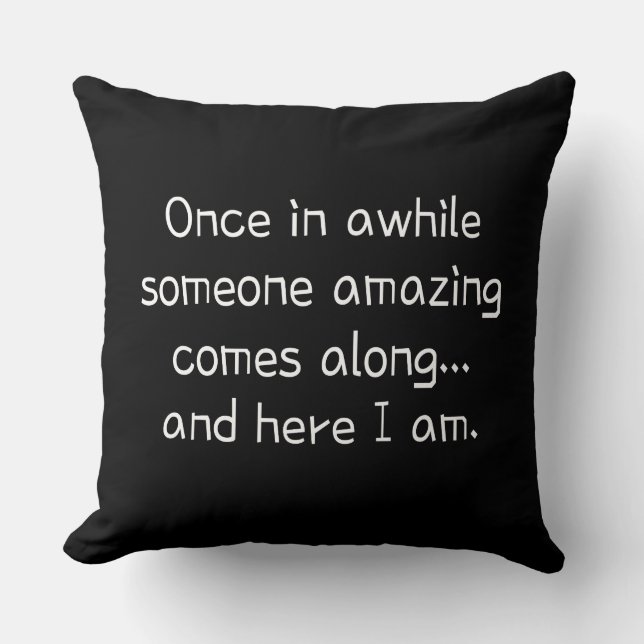 Funny cute teen girl throw pillow (Front)