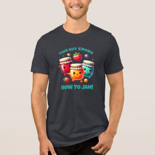 Funny Cute This Guy Knows How to Jam! Tri-Blend Shirt